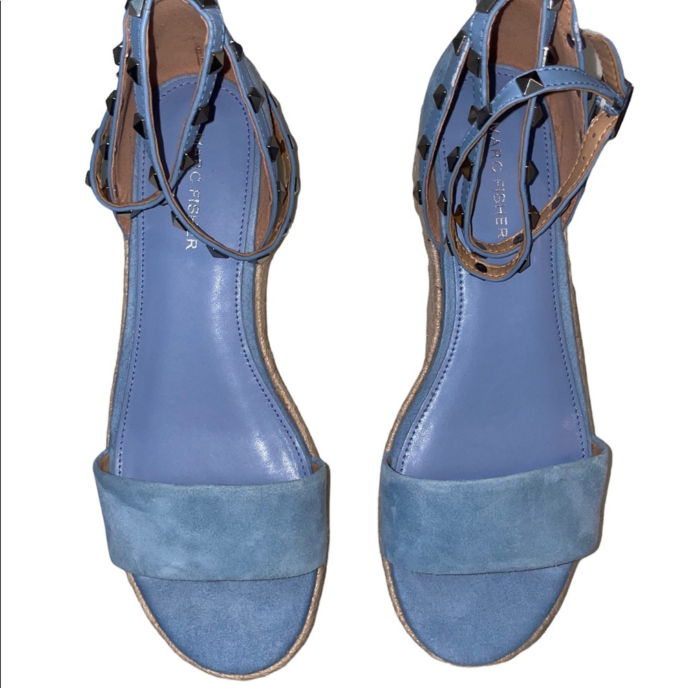 MARC FISHER Jazlyn Studded Ankle Strap Espadrille Sandal size-9 - Picture 4 of 7